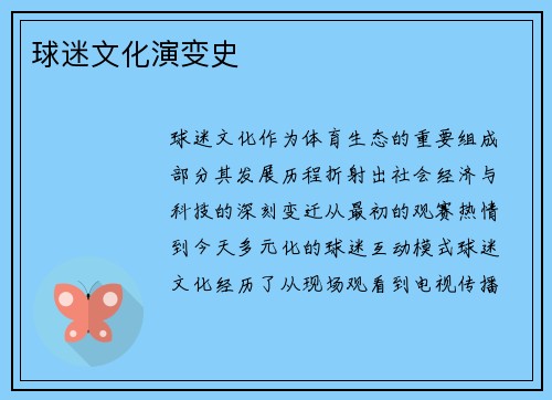 球迷文化演变史